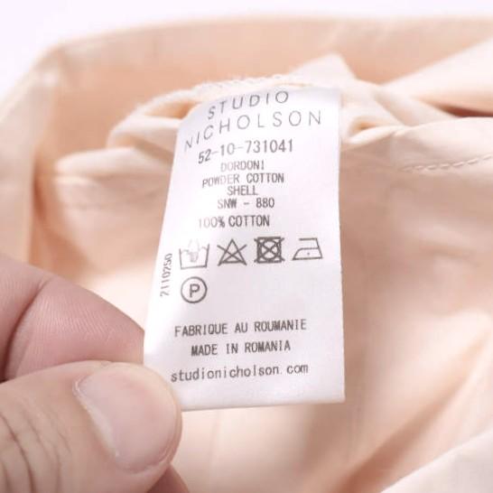 STUDIO NICHOLSON スタジオニコルソン DORDONI パウダーコットン ボリュームプリーツパンツ 52-10-731041 0 LIGHT PINK 定価53,900円 |  | 07