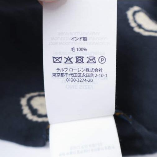 POLO RALPH LAUREN ポロ・ラルフローレン バンダナモチーフ ウールマフラー NAVY ペイズリー パッチワーク g27495 |  | 06