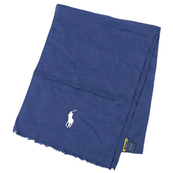 POLO RALPH LAUREN ポロ・ラルフローレン ポニー刺繍コットンストール NAVY g27499 |  | 01