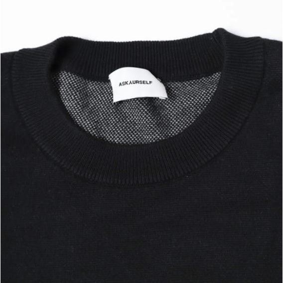 ASKYURSELF アスクユアセルフ Knit Mesh Long Sleeve Jersey レイヤード ニットメッシュロングスリーブジャージ L BLACK セーター 10 |  | 04