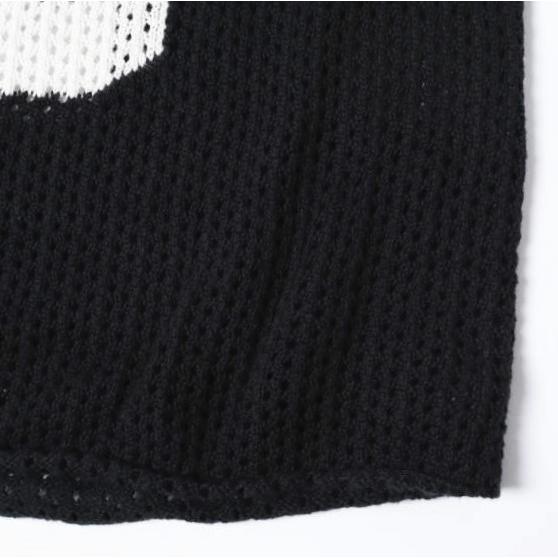 ASKYURSELF アスクユアセルフ Knit Mesh Long Sleeve Jersey レイヤード ニットメッシュロングスリーブジャージ L BLACK セーター 10 |  | 05