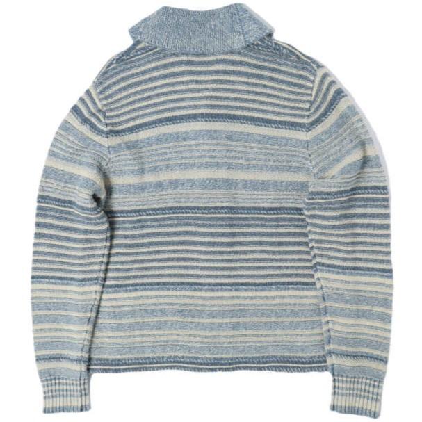 新品 RRL ダブルアールエル 26SS インディゴストライプドコットンリネンカーディガン MNRRSWE16820208 L Double RL 定価154,000円 ニット |  | 01