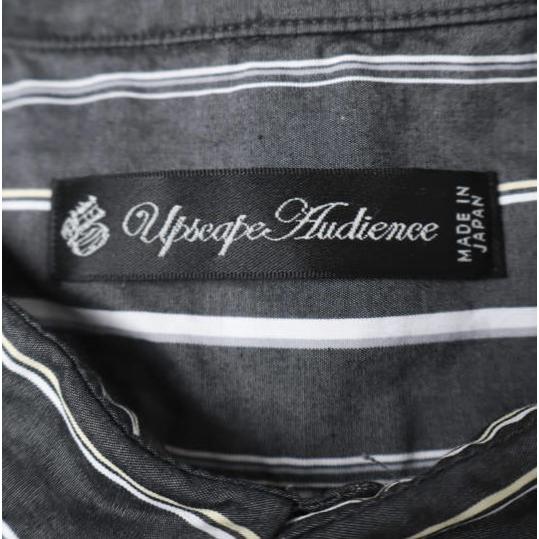 Upscape Audience アップスケープオーディエンス レジメンタルスタンドスモールカラー ハーフスリーブシャツ MADE IN JAPAN AUD6209 M BLK |  | 03