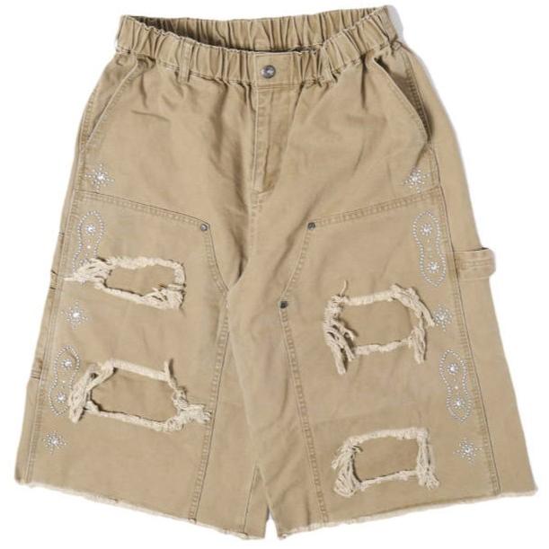 Danke Schon ダンケシェーン ベージュ ハーフパンツ 24SS Danke Schon ダンケシェーン 26SS STUDS W-KNEE DUCK SHORTS スタッズ