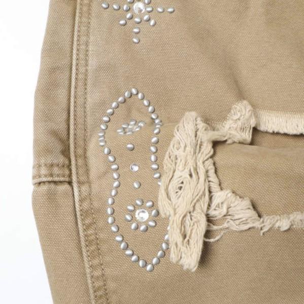 Danke Schon ダンケシェーン 26SS STUDS W-KNEE DUCK SHORTS スタッズ