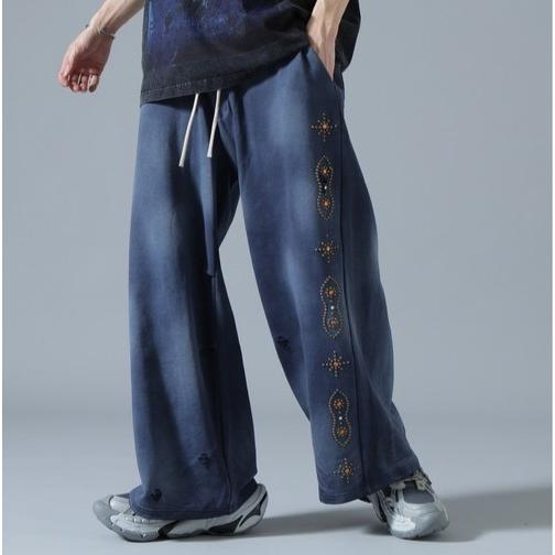 新品 Danke Schon ダンケシェーン 26SS STUDS SWEAT BAGGY PANTS