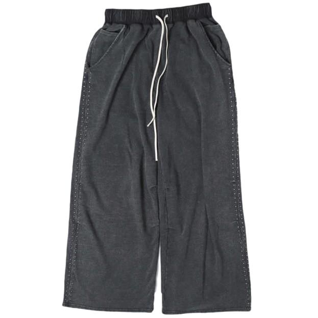 新品 Danke Schon ダンケシェーン 26SS WEB＆DEPOT限定 STUDS SWEAT PANTS スタッズスウェットパンツ 250933-OT L BLACK L.H.P. ワイド | 