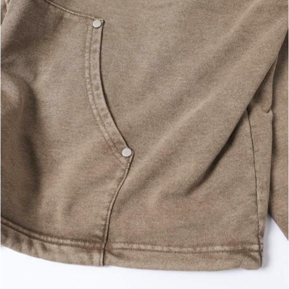 新品 Danke Schon ダンケシェーン 26SS WEB＆DEPOT限定 STUDS SWEAT ZIP HOODIE スタッズ スウェットジップアップパーカー 250932-OT L BRN |  | 06