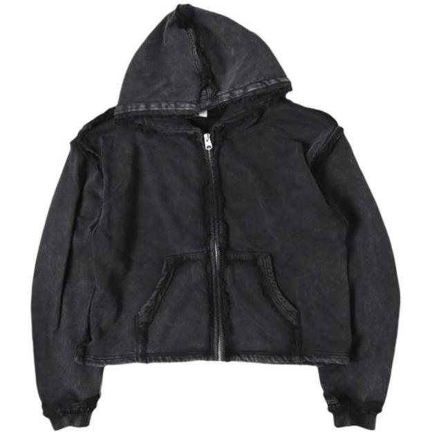FR(13)NDS フレンズ 26SS CHEMICAL SWEAT ZIP HOODIE ケミカルスウェットジップパーカー RF25158 L BLACK ROYAL FLASH トップス g27556 | 