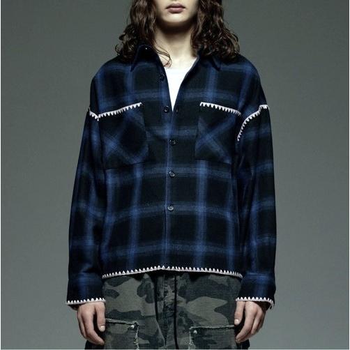B omnivore ビーオムニボー 26SS HAND STITCH SHIRT ハンドステッチシャツ 26S-SHL223-BV L BLUE 長袖 チェック フランネル BEAVER g27559 |  | 02