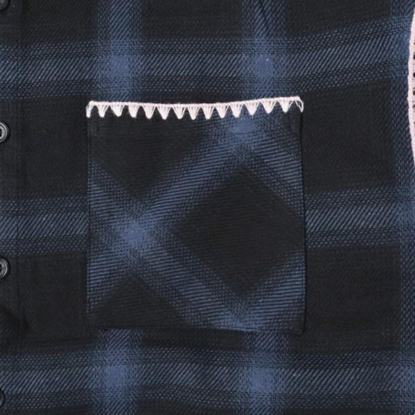 B omnivore ビーオムニボー 26SS HAND STITCH SHIRT ハンドステッチシャツ 26S-SHL223-BV L BLUE 長袖 チェック フランネル BEAVER g27559 |  | 05