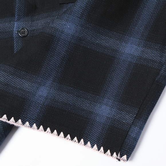 B omnivore ビーオムニボー 26SS HAND STITCH SHIRT ハンドステッチシャツ 26S-SHL223-BV L BLUE 長袖 チェック フランネル BEAVER g27559 |  | 07