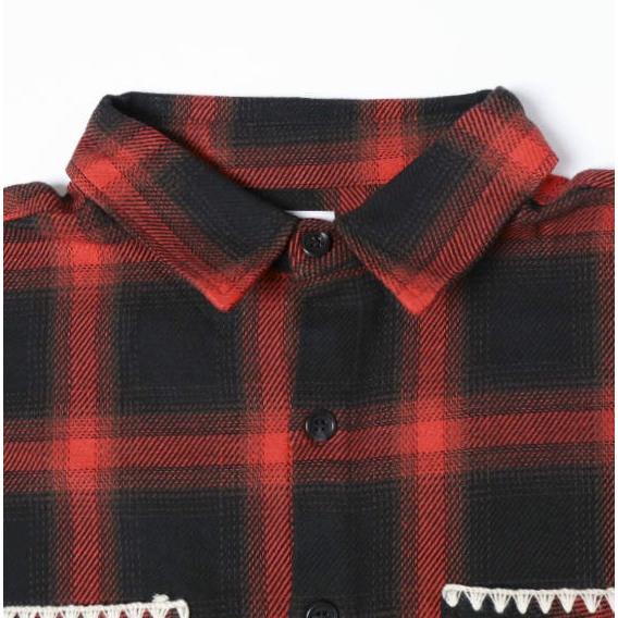 B omnivore ビーオムニボー 26SS HAND STITCH SHIRT ハンドステッチシャツ 26S-SHL223-BV L RED 長袖 チェック フランネル BEAVER g27560 |  | 04