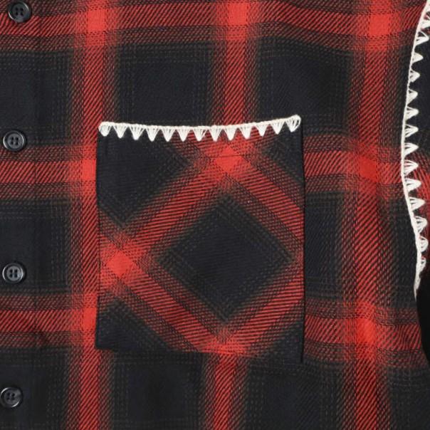 B omnivore ビーオムニボー 26SS HAND STITCH SHIRT ハンドステッチシャツ 26S-SHL223-BV L RED 長袖 チェック フランネル BEAVER g27560 |  | 05