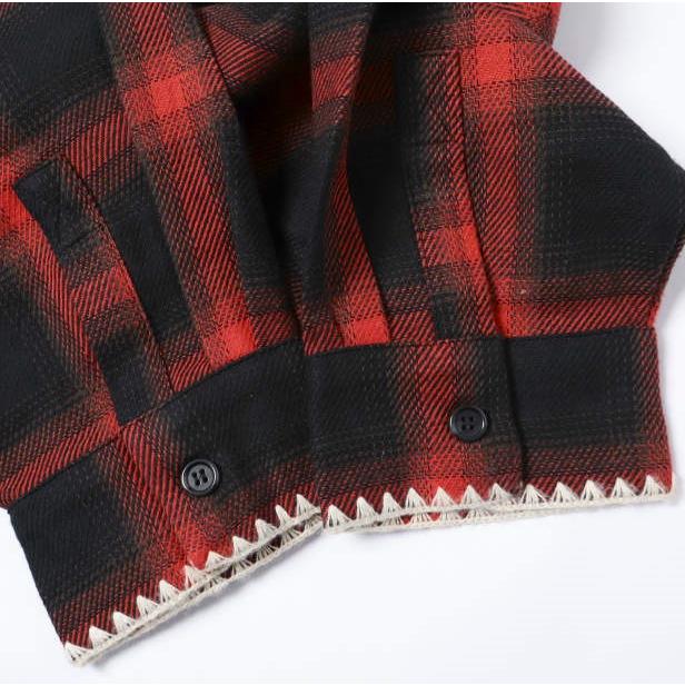 B omnivore ビーオムニボー 26SS HAND STITCH SHIRT ハンドステッチシャツ 26S-SHL223-BV L RED 長袖 チェック フランネル BEAVER g27560 |  | 06