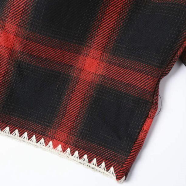 B omnivore ビーオムニボー 26SS HAND STITCH SHIRT ハンドステッチシャツ 26S-SHL223-BV L RED 長袖 チェック フランネル BEAVER g27560 |  | 07