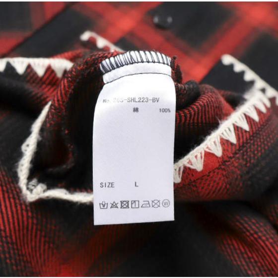 B omnivore ビーオムニボー 26SS HAND STITCH SHIRT ハンドステッチシャツ 26S-SHL223-BV L RED 長袖 チェック フランネル BEAVER g27560 |  | 08