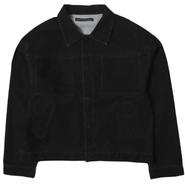 Danke Schon ダンケシェーン 25AW FLOCKY DENIM SHORT JACKET フロッキーデニムショートジャケット L BLACK Gジャン L.H.P. アウター | 