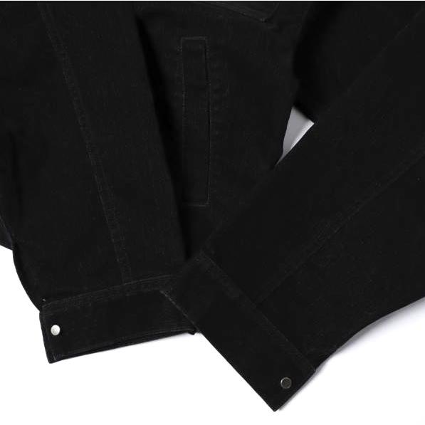 Danke Schon ダンケシェーン 25AW FLOCKY DENIM SHORT JACKET フロッキーデニムショートジャケット L BLACK Gジャン L.H.P. アウター |  | 05