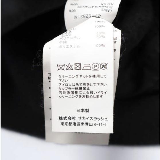 sacai サカイ 21AW 日本製 Wool Knit Blouson ニットドッキングMA-1ジャケット 21-02631M  1 BLACK ブルゾン アウター g27570 |  | 09