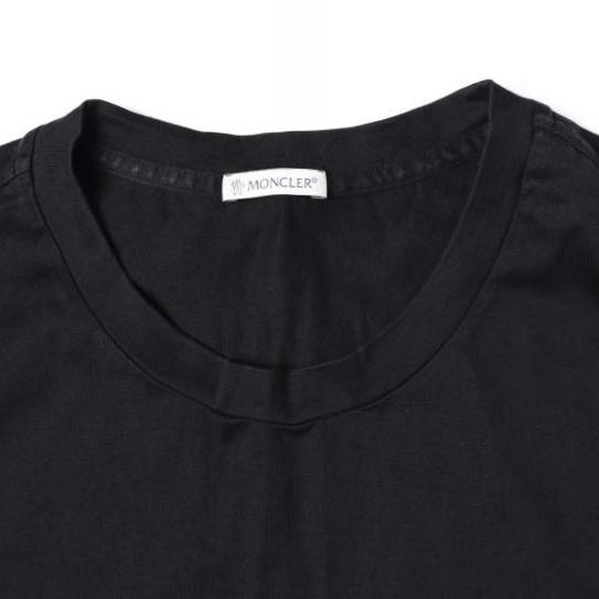 MONCLER モンクレール 22SS フェルトロゴ ナイロンポケットTシャツ H10918C00048 8390Y M BLACK 半袖 トリコロール エンブレム トップス |  | 03