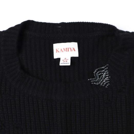KAMIYA カミヤ 24AW Super Repair Knit Pullover スーパーリペアニットプルオーバー G13PO058 L BLACK MYne MAISON MIHARA YASUHIRO |  | 03