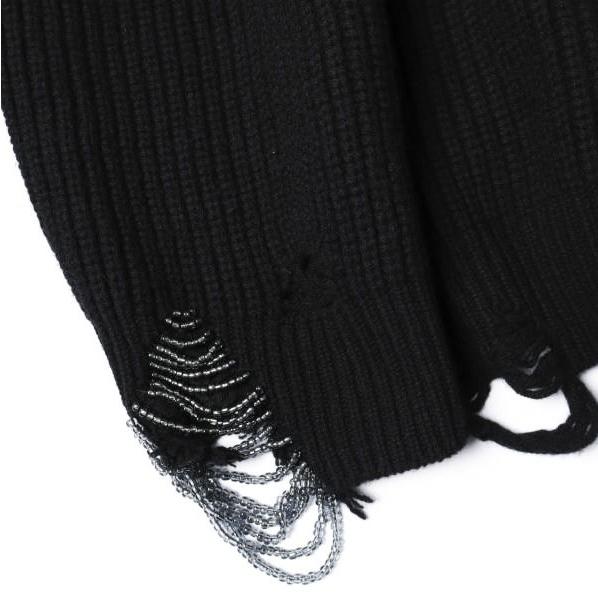 KAMIYA カミヤ 24AW Super Repair Knit Pullover スーパーリペアニットプルオーバー G13PO058 L BLACK MYne MAISON MIHARA YASUHIRO |  | 05