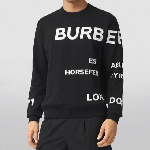 BURBERRY バーバリー Horse Ferry Print Sweatshirt ホースフェリープリントスウェット 8040695 / 71C M BLACK トレーナー 裏毛 トップス |  | 02