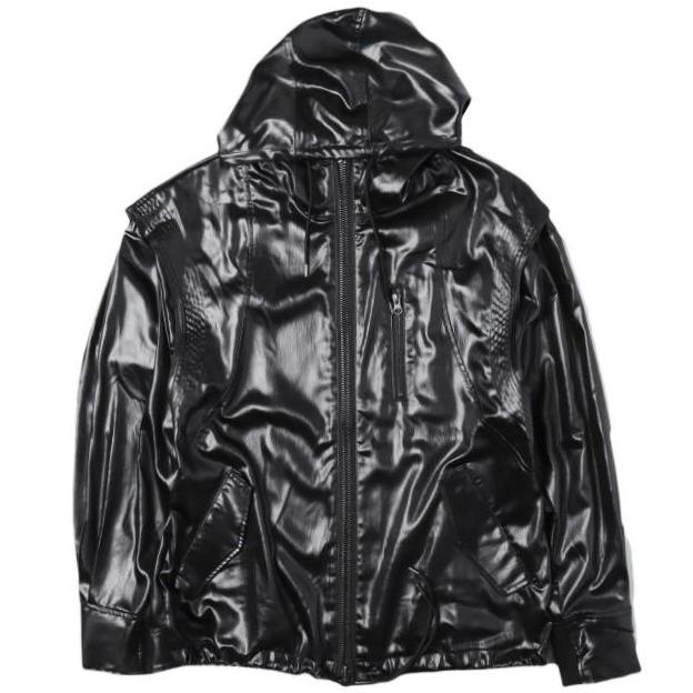 Maison ULA メゾンウラ 26SS LEATHER LIKE SATIN BLOUSON レザーライクサテンブルゾン 6244-02006 1 BLACK ROYAL FLASH アウター g27585 | 
