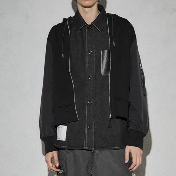 Maison ULA メゾンウラ 25SS MA-1 HOODIE ドッキング フライトジップパーカー 6244-08002 1 BLACK ROYAL FLASH トップス g27587 |  | 02
