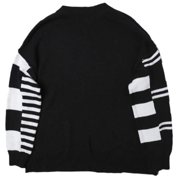 Maison ULA メゾンウラ 26SS BORDER SLEEVE PULLOVER ボーダースリーブプルオーバー 6244-09004 1 BLACK クルーネックニット ROYAL FLASH |  | 01