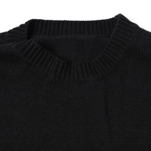 Maison ULA メゾンウラ 26SS BORDER SLEEVE PULLOVER ボーダースリーブプルオーバー 6244-09004 1 BLACK クルーネックニット ROYAL FLASH |  | 03