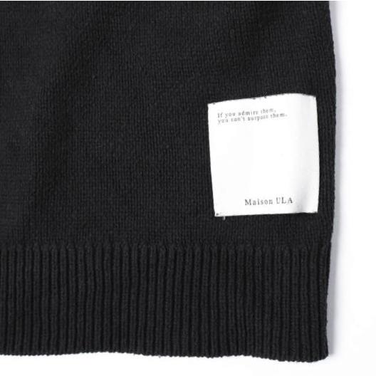 Maison ULA メゾンウラ 26SS BORDER SLEEVE PULLOVER ボーダースリーブプルオーバー 6244-09004 1 BLACK クルーネックニット ROYAL FLASH |  | 05
