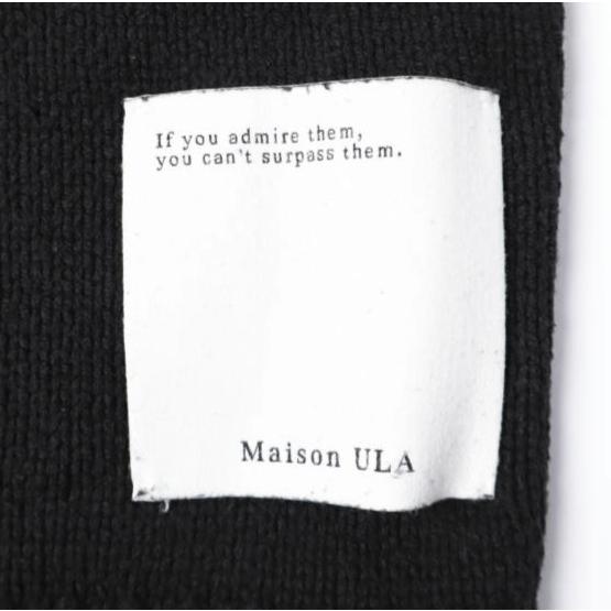 Maison ULA メゾンウラ 26SS BORDER SLEEVE PULLOVER ボーダースリーブプルオーバー 6244-09004 1 BLACK クルーネックニット ROYAL FLASH |  | 06