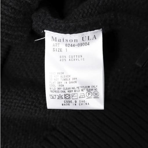 Maison ULA メゾンウラ 26SS BORDER SLEEVE PULLOVER ボーダースリーブプルオーバー 6244-09004 1 BLACK クルーネックニット ROYAL FLASH |  | 07