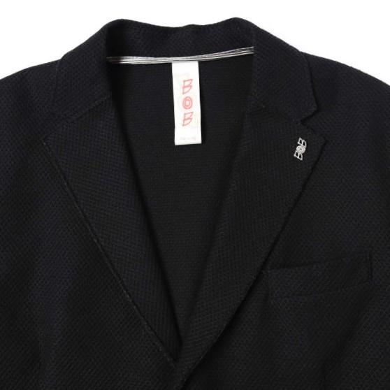 BOB ボブ イタリア製 ハニカムメッシュジャケット 07433128-1005 48 BLACK 2B テーラード アウター g27592 |  | 03