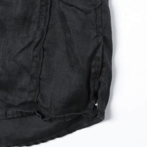 FranCisT_MOR.K.S. フランシストモークス LINEN-2HOOK-WIRED-H/S SHIRT リネン2ホックワイヤーハーフスリーブシャツ MS3025 3 BLACK 五分袖 |  | 05