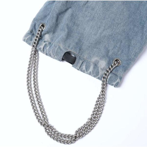 BALENCIAGA バレンシアガ Crush Denim Tote Bag Midium クラッシュ デニムトートバッグ ミディアム 742941 Indigo チェーン ショルダー |  | 03