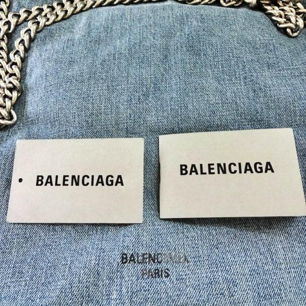 BALENCIAGA バレンシアガ Crush Denim Tote Bag Midium クラッシュ デニムトートバッグ ミディアム 742941 Indigo チェーン ショルダー |  | 06