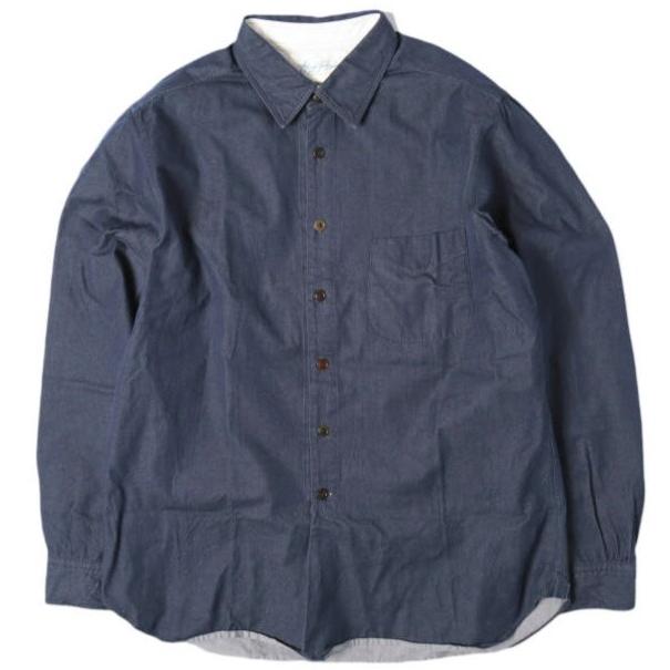 The crooked Tailor ザクルーキットテーラー REGULAR COLLAR CLASSIC OVER SHIRT デニム レギュラーカラークラシックオーバーシャツ 48 | 