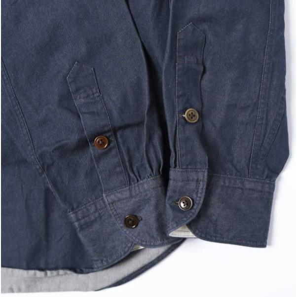 The crooked Tailor ザクルーキットテーラー REGULAR COLLAR CLASSIC OVER SHIRT デニム レギュラーカラークラシックオーバーシャツ 48 |  | 04