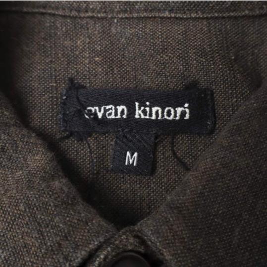 evan kinori エヴァンキノリ アメリカ製 Big Shirt ビッグシャツ M Brown 長袖 トップス g27627 |  | 02