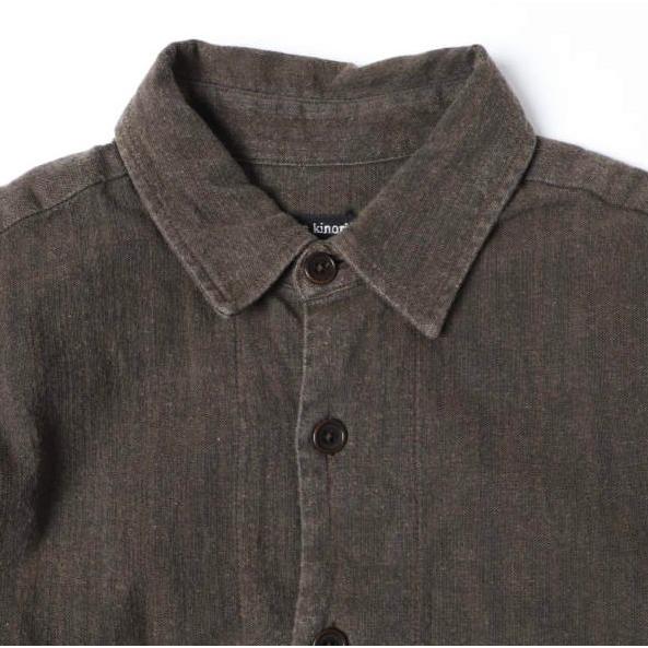 evan kinori エヴァンキノリ アメリカ製 Big Shirt ビッグシャツ M Brown 長袖 トップス g27627 |  | 03