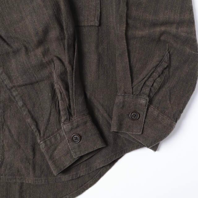 evan kinori エヴァンキノリ アメリカ製 Big Shirt ビッグシャツ M Brown 長袖 トップス g27627 |  | 04