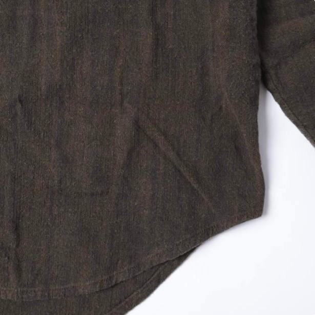 evan kinori エヴァンキノリ アメリカ製 Big Shirt ビッグシャツ M Brown 長袖 トップス g27627 |  | 05