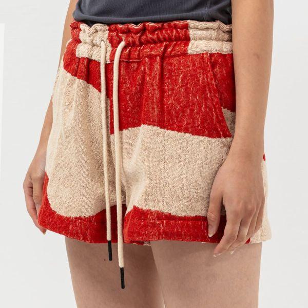 OAS オーエーエス Dune Drizzle Terry Shorts ウエーブデザイン パイルショーツ 5502-01 S RED/OFF WHITE BEAMS イージー ショートパンツ |  | 02