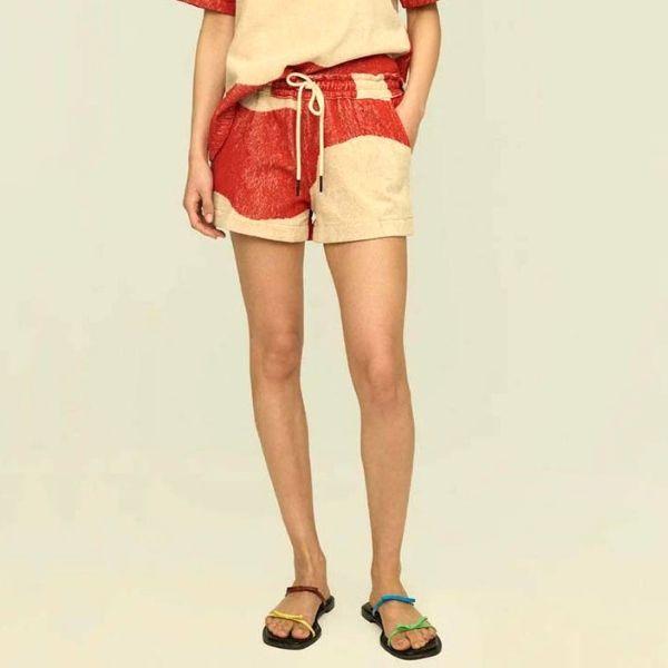 OAS オーエーエス Dune Drizzle Terry Shorts ウエーブデザイン パイルショーツ 5502-01 S RED/OFF WHITE BEAMS イージー ショートパンツ |  | 03