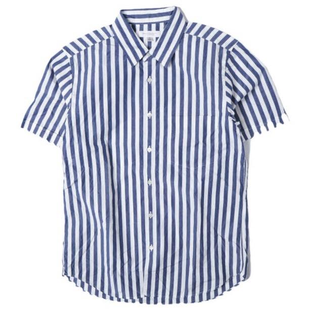 BEAUTY＆YOUTH UNITED ARROWS ビューティーアンドユース ロンドンストライプショートスリーブシャツ 1216-149-2058 S NAVY/WHITE 半袖 | 