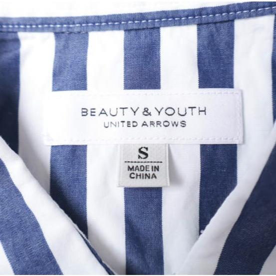 BEAUTY＆YOUTH UNITED ARROWS ビューティーアンドユース ロンドンストライプショートスリーブシャツ 1216-149-2058 S NAVY/WHITE 半袖 |  | 02