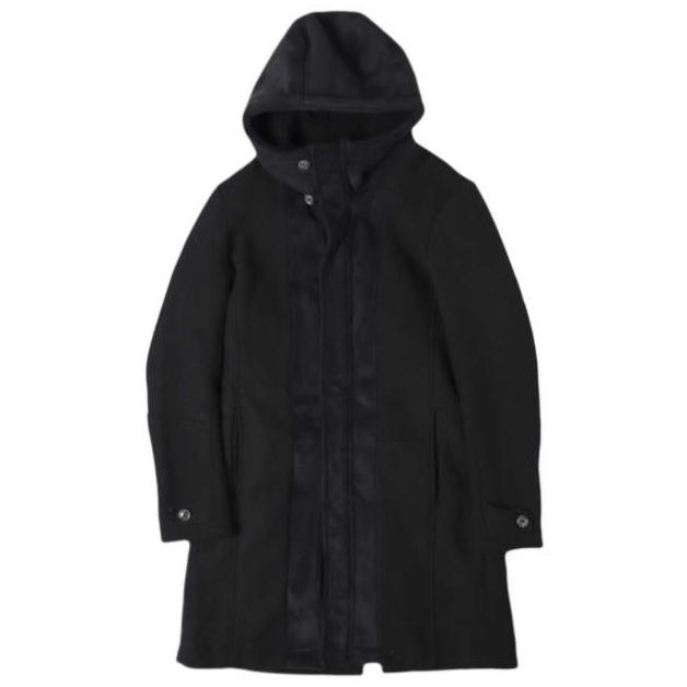 HALB ハルプ フェイクムートン フーデッドコート 5017593031 5(M) BLACK メルトン ボア Kiminori Morishita アウター g27648 | 